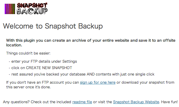 Snapshot Backup