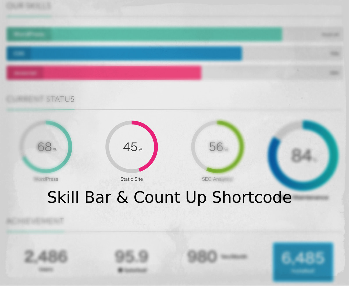 商用サイトで重宝するスキルバー カウントアップショートコードを専用プラグインに追加 Wordpress テーマ Digipress